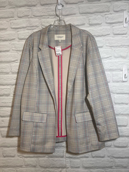 Size XL Liverpool Open Front Plaid Blazer