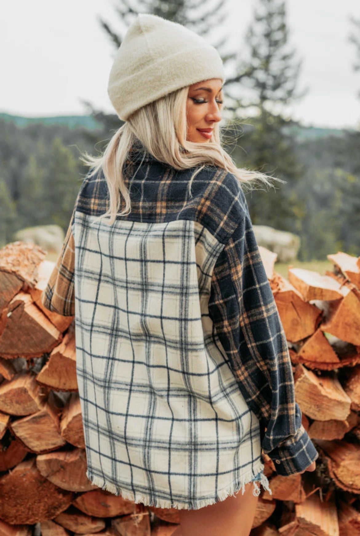 Multicolor Plaid Loose Fit Shacket