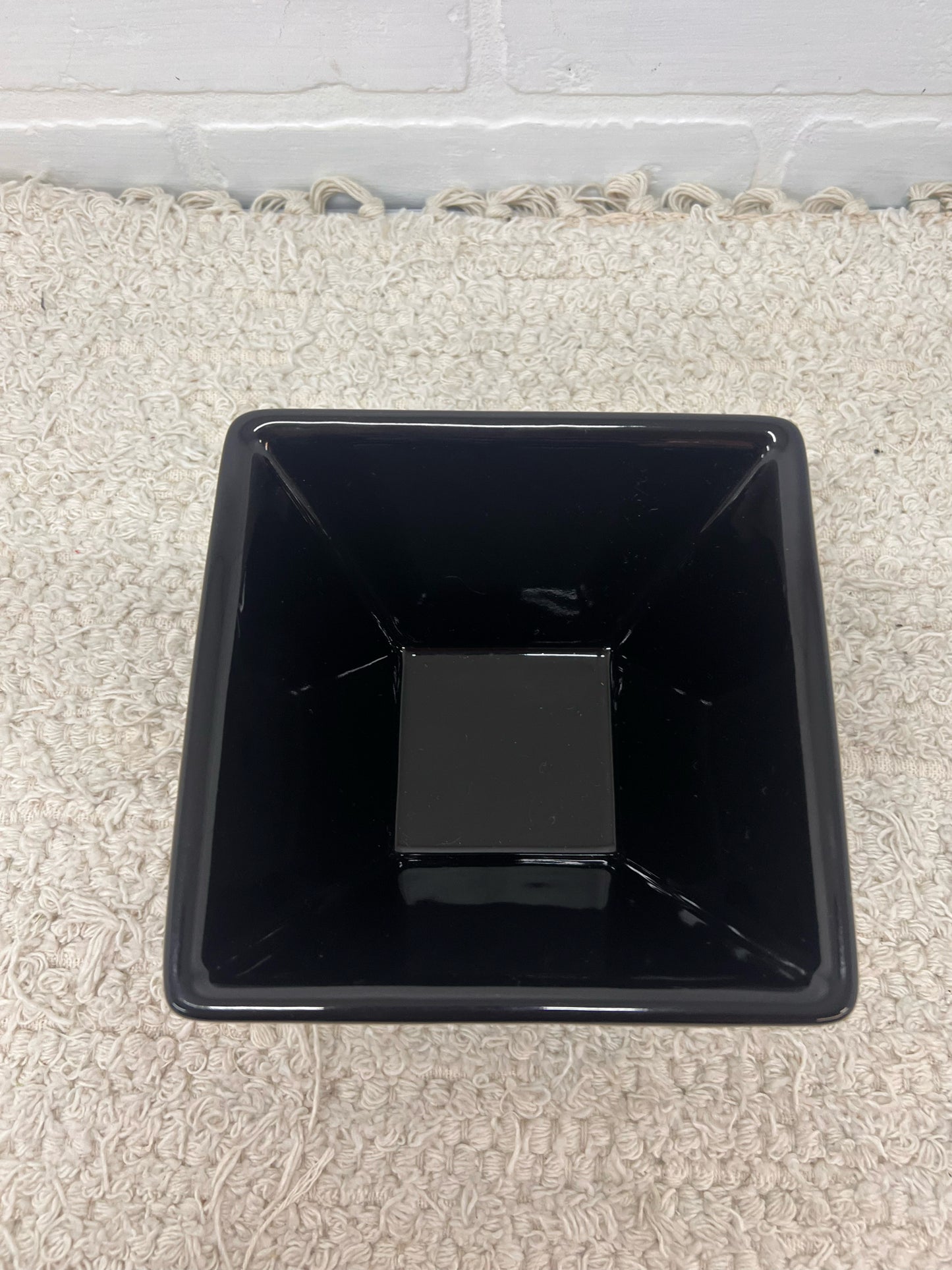 Longaberger Vintage Basket Shaped Black Planter