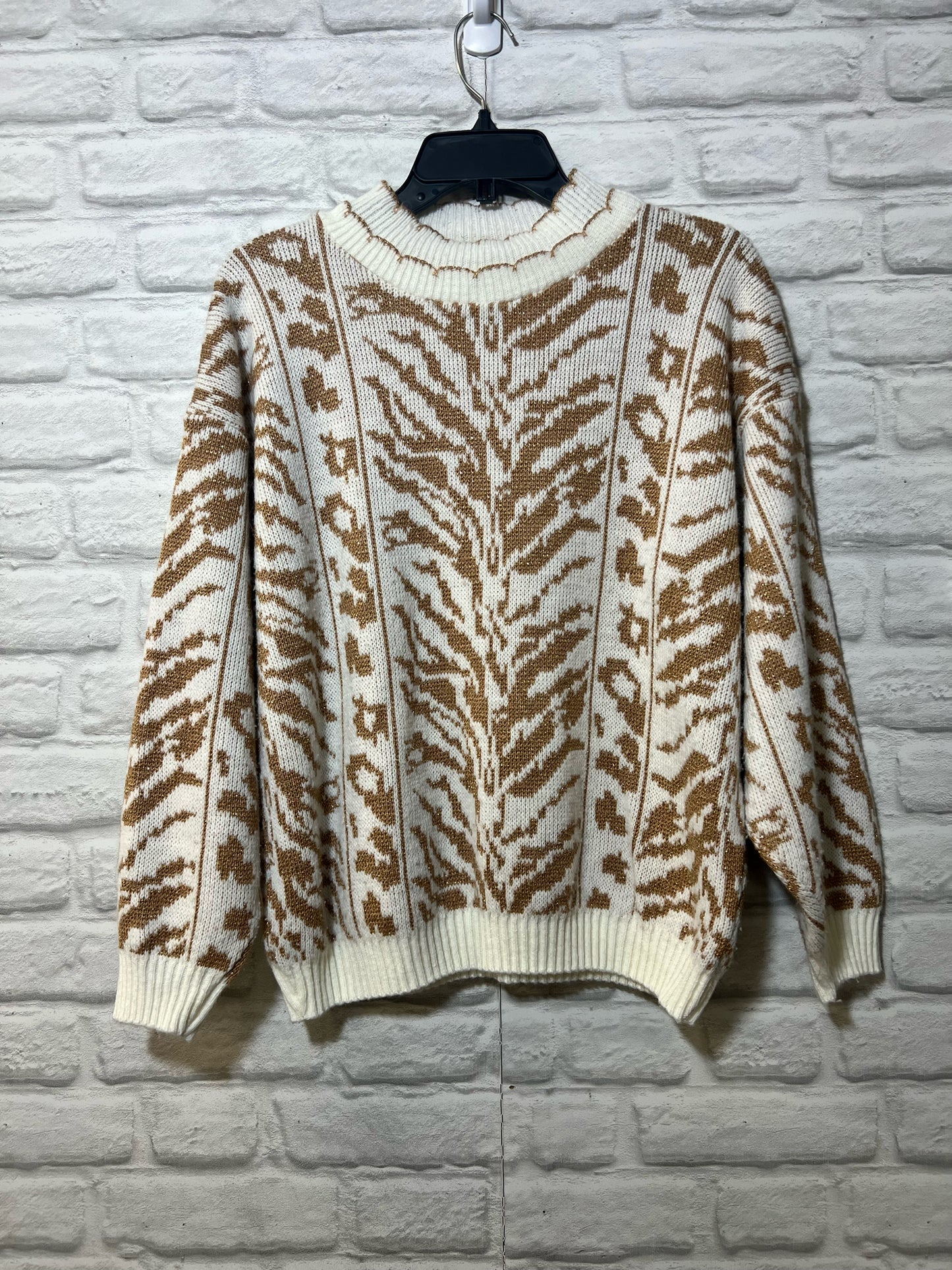 Nan Dorsey vintage gold & white sweater