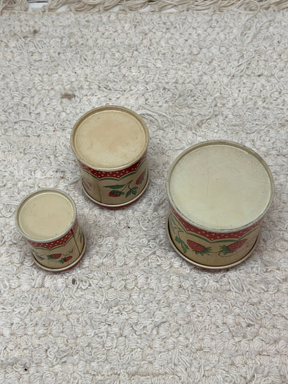 Wolverine 1950's strawberry pattern mini canister set