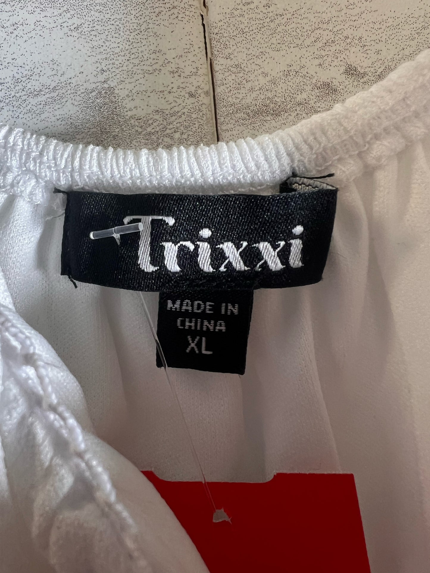 Size XL Trixxi White Long Sleeved Peasant  Blouse