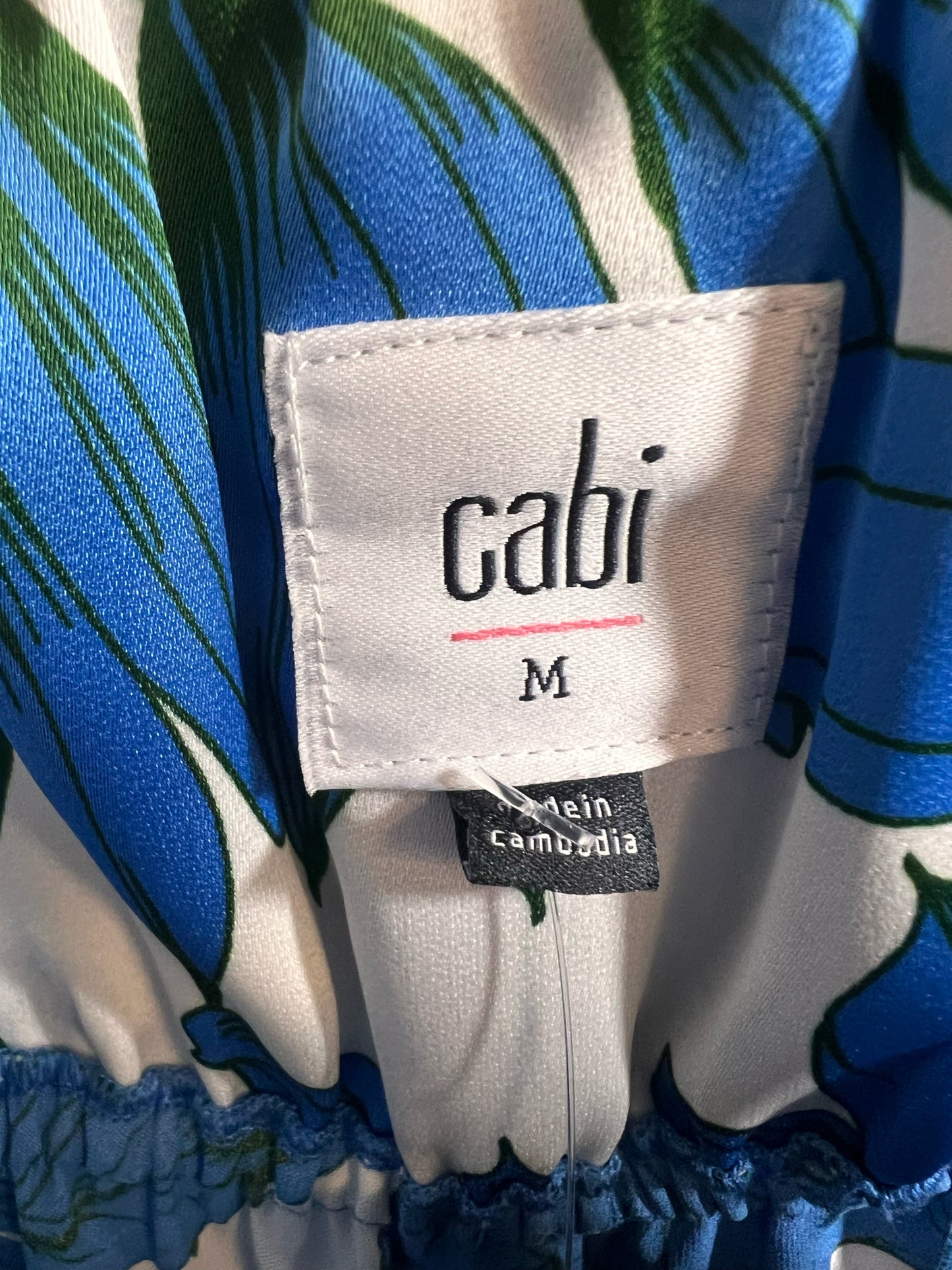 Size M CAbi Blue Floral Maxi Sun Dress