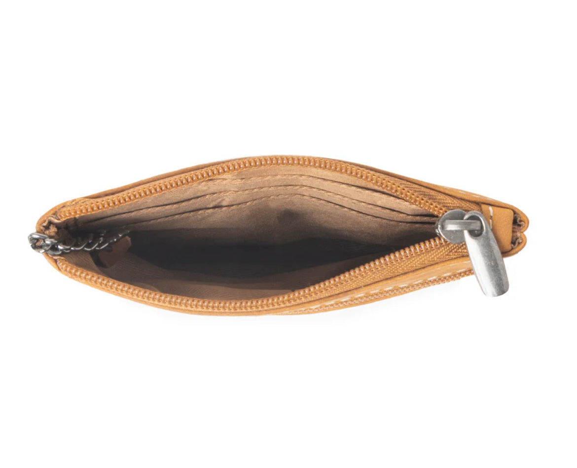 Canyon Breeze Leather Credit Card Holder in Canyon Clay