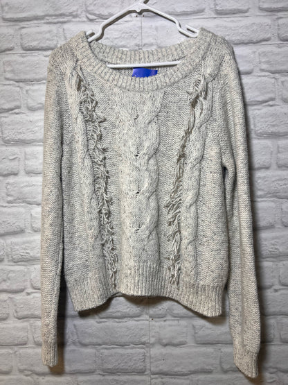 Size M Abercrombie & Fitch Oatmeal Fringe Sweater