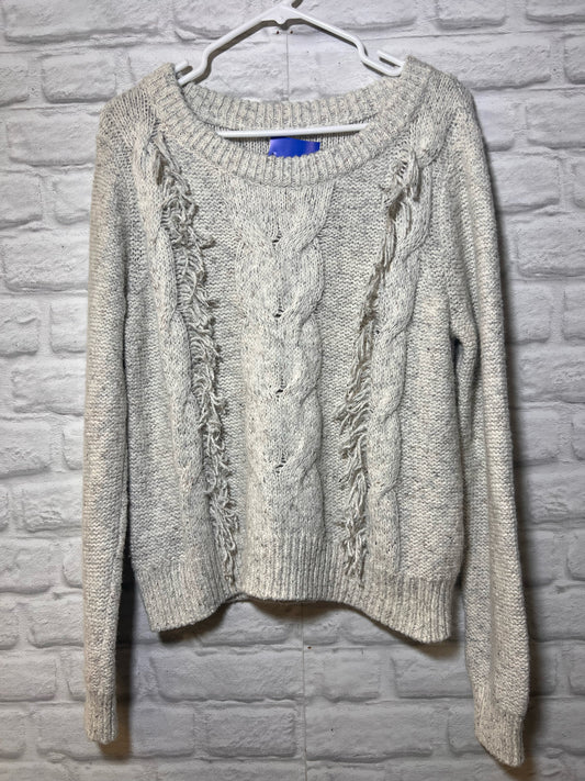 Size M Abercrombie & Fitch Oatmeal Fringe Sweater