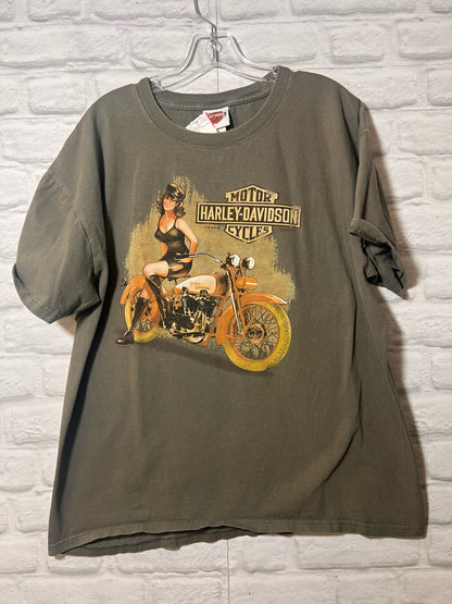Size XL Harley-Davidson Olive HD T-Shirt - Special Collection