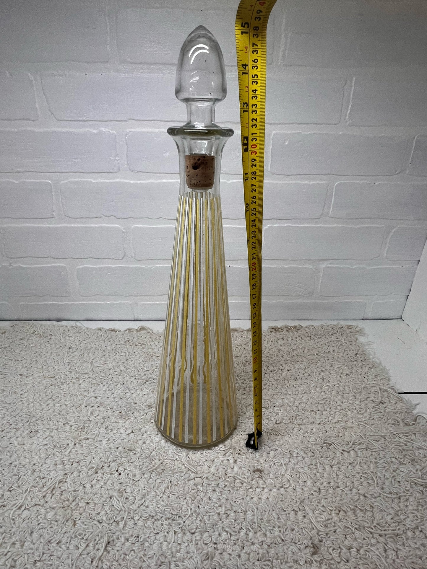 Old Kentucky Tavern MCM Striped Genie Bottle Decanter