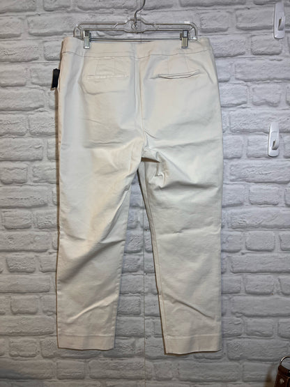 Boden Size 12 White Cropped Cotton Pants