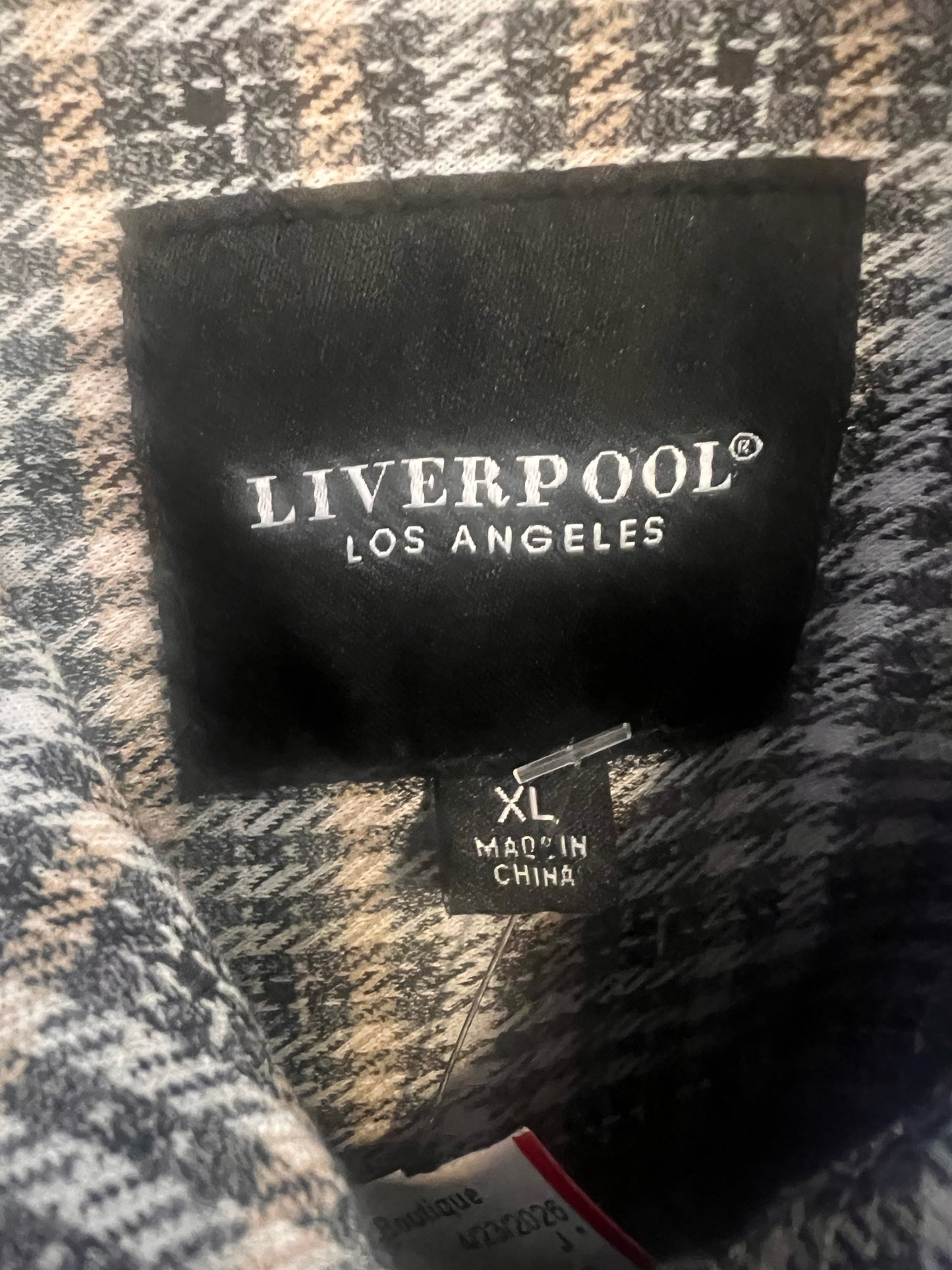 Size XL Liverpool Gray Knit Jacket