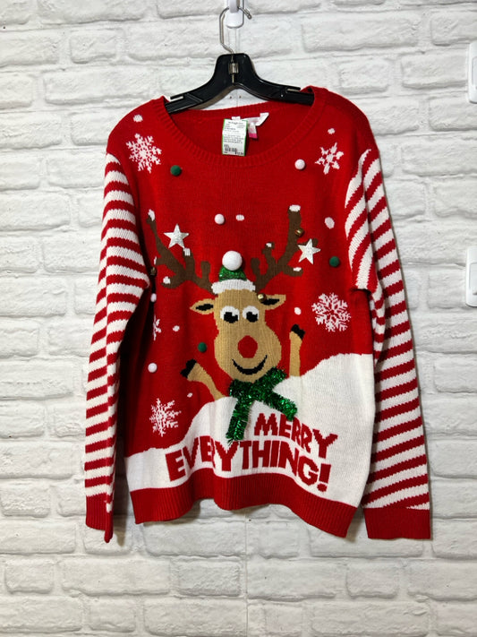 Size XXL No Boundaries reindeer jingle sweater