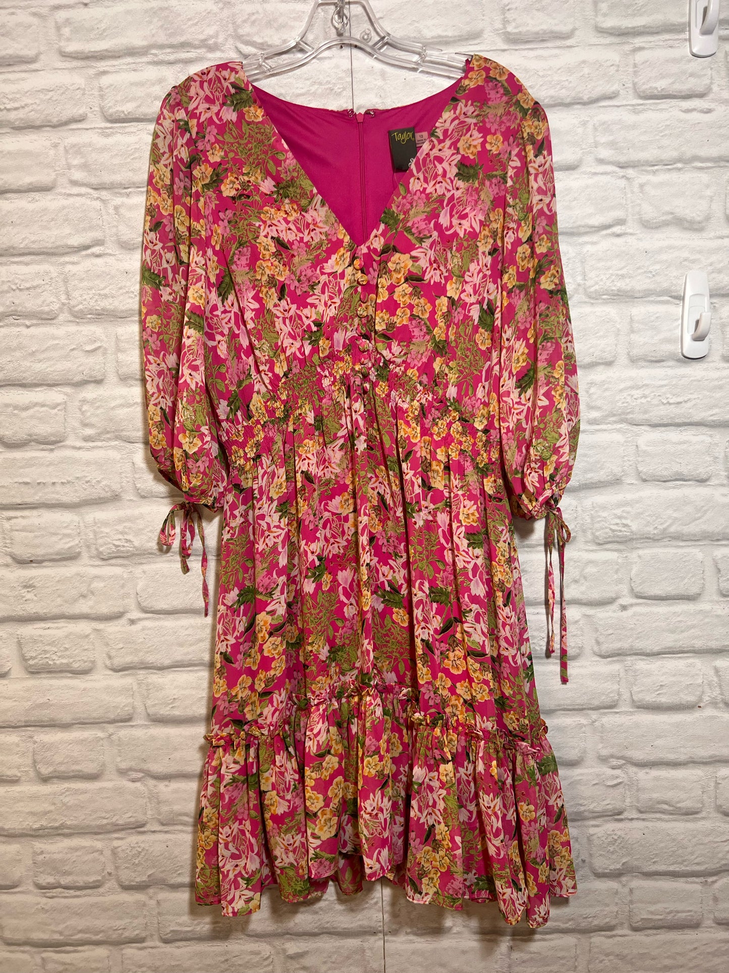 Size 12 Taylor Pink FLoral NWT Dress