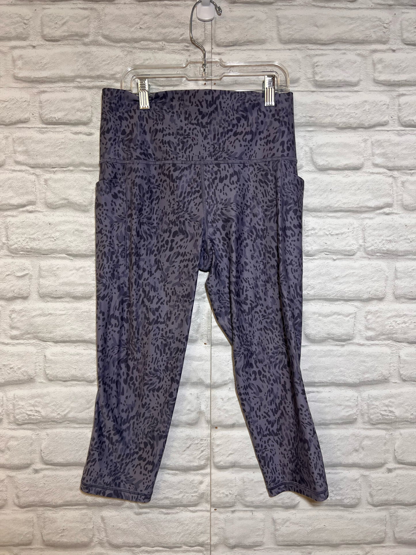 Athleta Size S Petite Purple leopard Crop Leggings