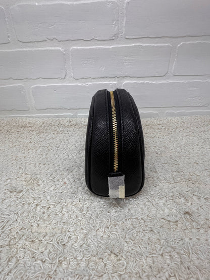 Coach Black Pebbled Leather Domed Top Cosmetic Case NWOT
