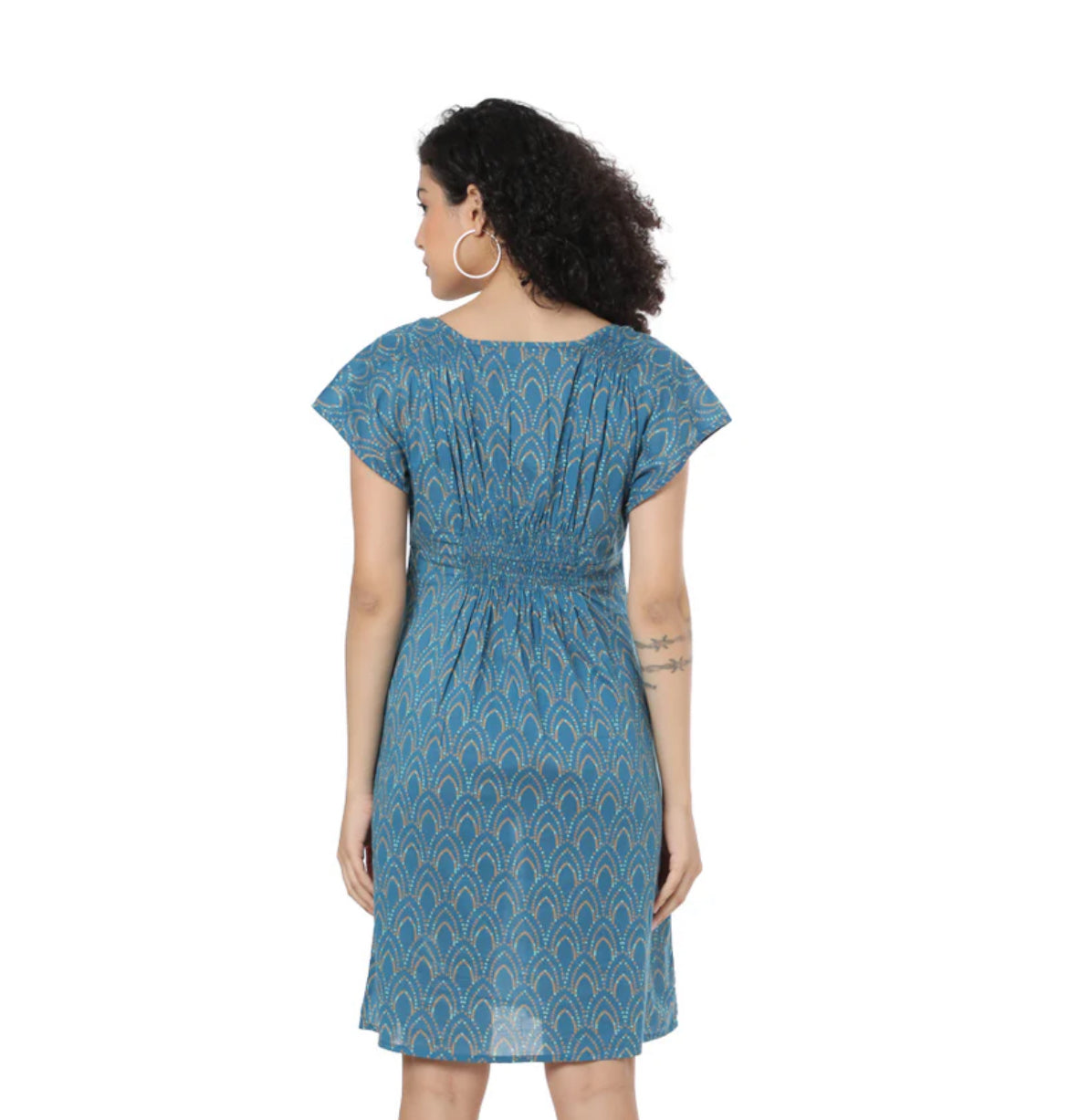 Devil May Care Blue Cotton Dress by Myra Bag