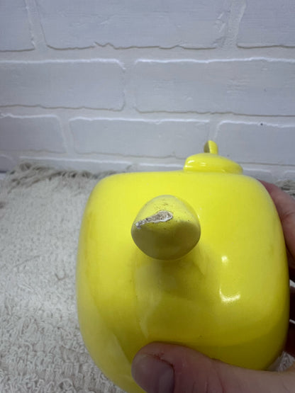 Haeger Yellow Window Sill Flower Pot Shaped Like Teapot