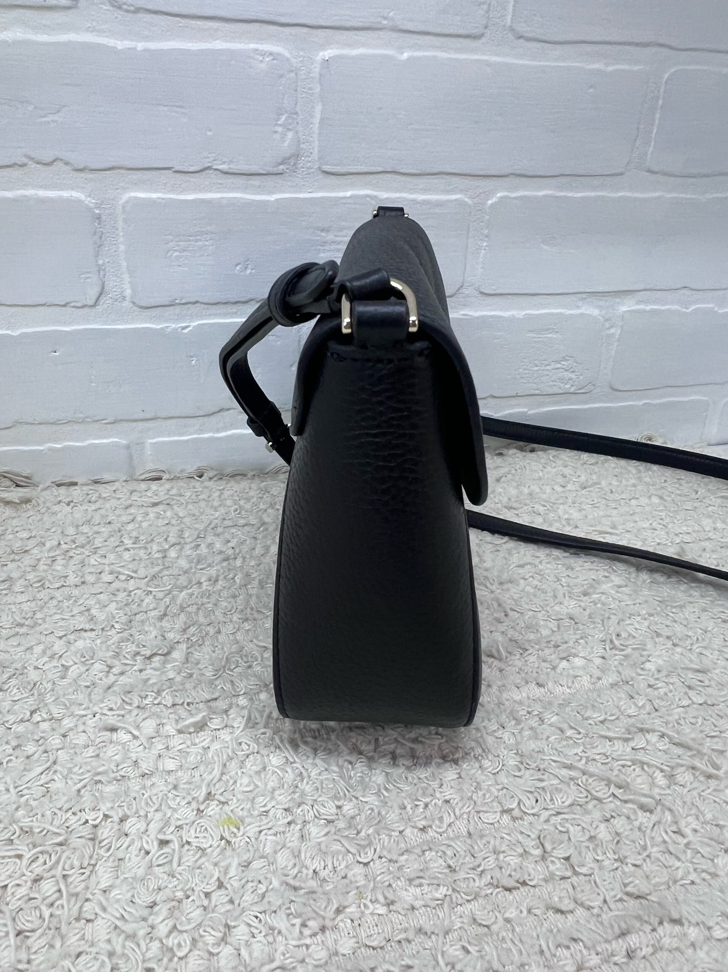 Kate Spade Monica Mini Flap Crossbody in Black Leather