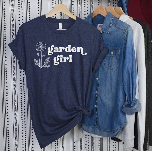 Garden Girl Navy Blue T-Shirt