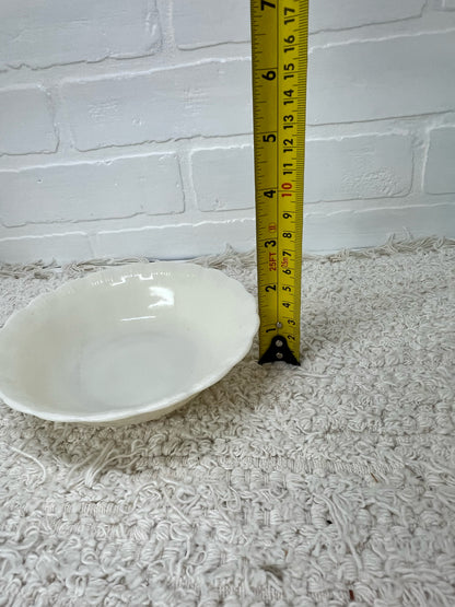 set of 6 custard glass cereal bowls