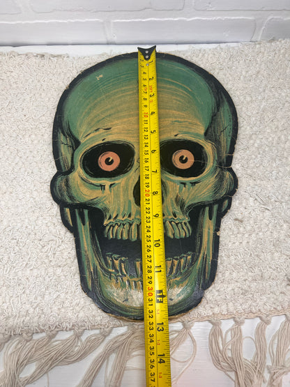 Vintage Beistle Halloween Glow in the Dark Skull