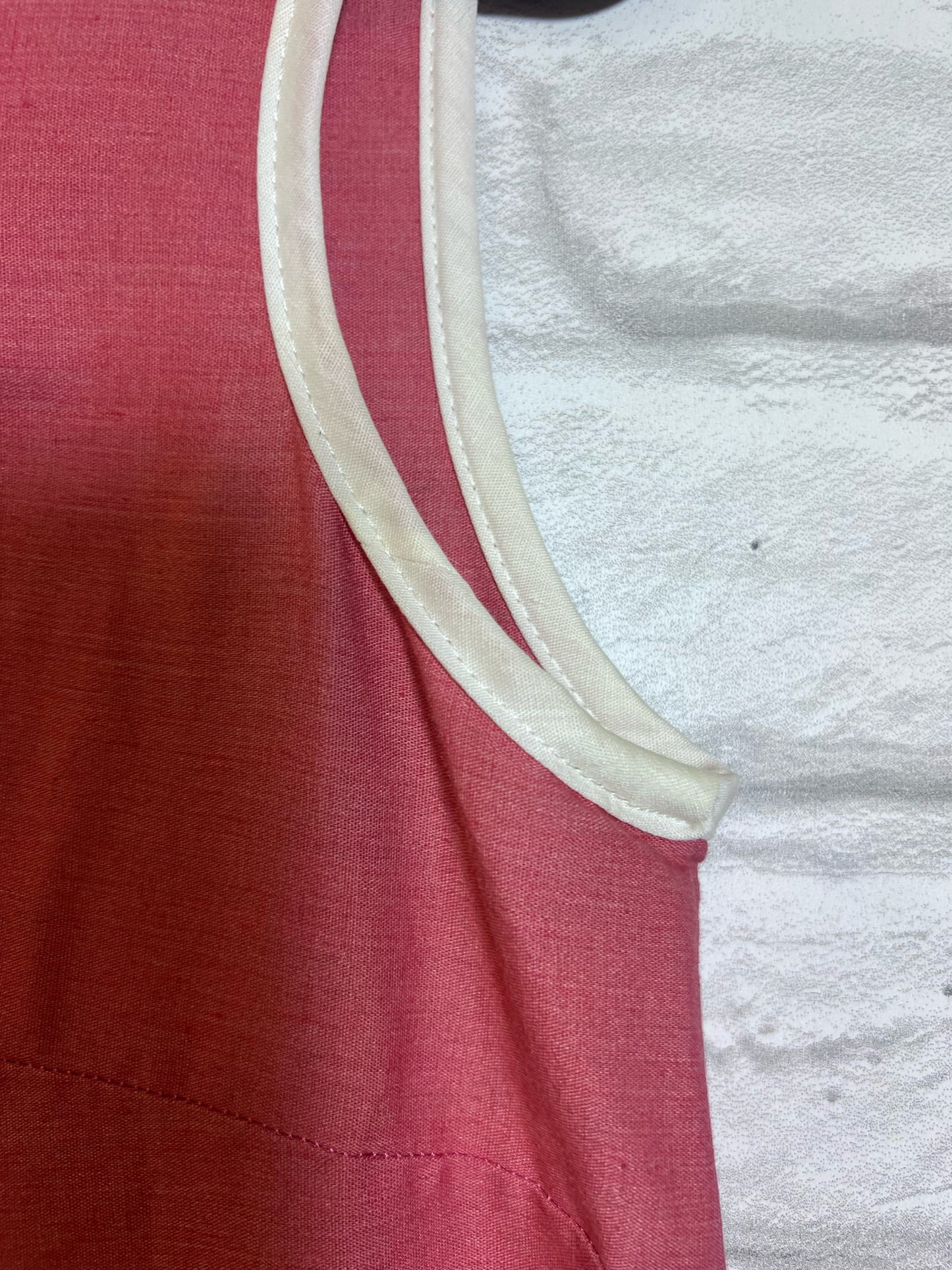Kayser Vintage 1960's House Dress - Pink w/ Bike Embroidery