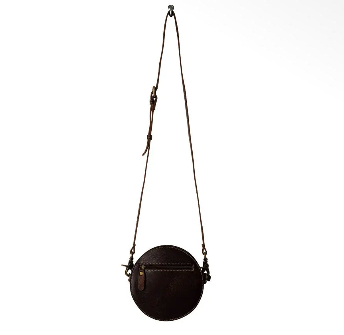 Myra Bag Magnolia Lane Hand-Tooled Round Bag