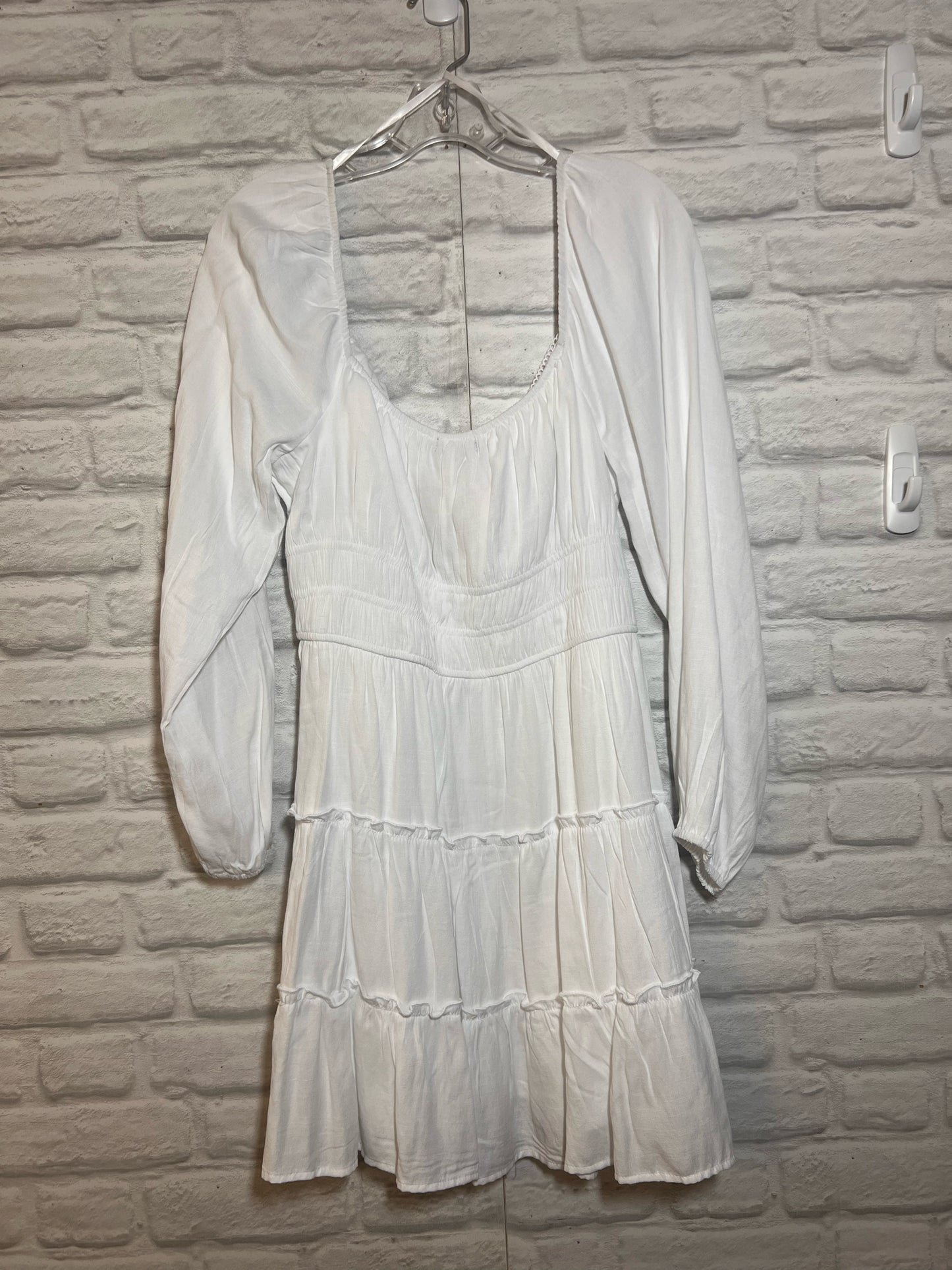 Size XL Trixxi White Long Sleeved Peasant  Blouse