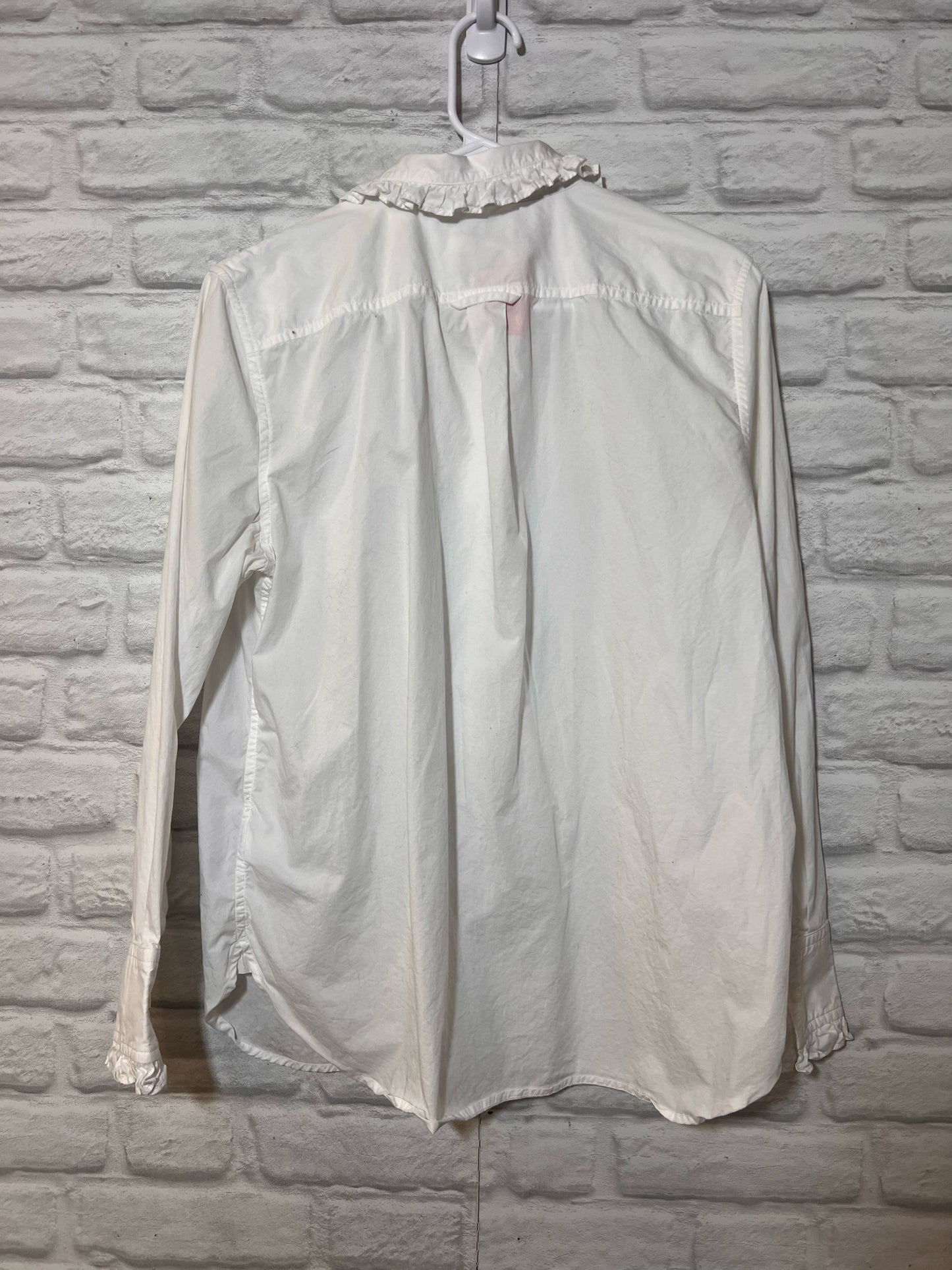 Size 12 J. Crew White Button Down Cotton Blouse