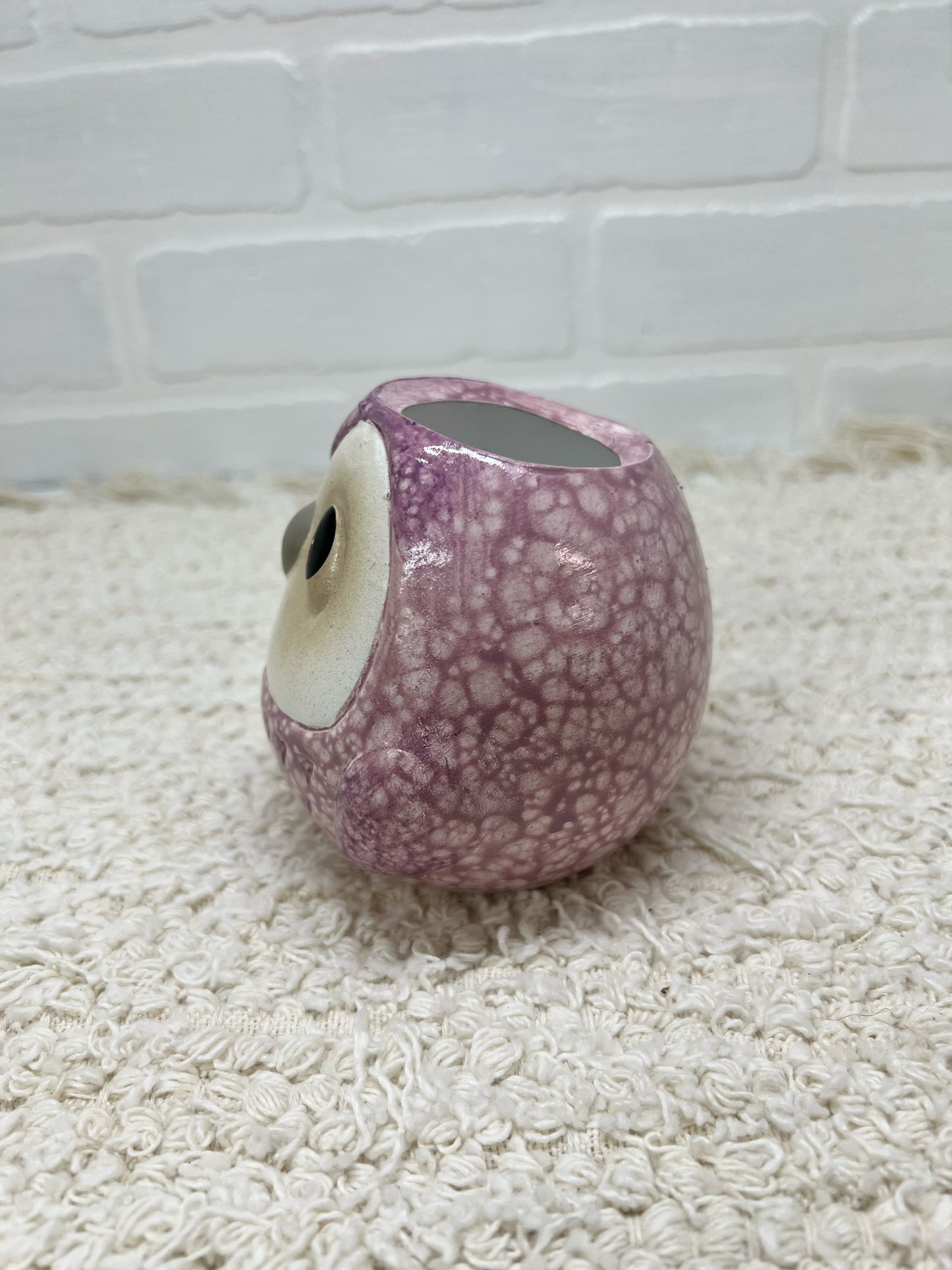 Pink owl planter