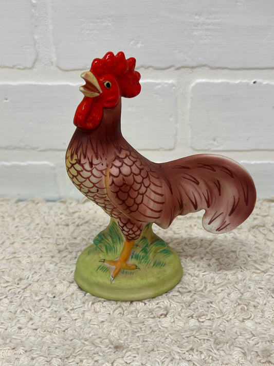 Vintage Ceramic Rooster Figurine - Mid Century, Made in Japan