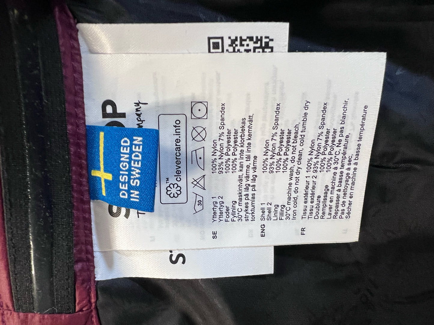 Size M Skhoop Quilted Insulated Outdoor Mini Skirt Swedish Design