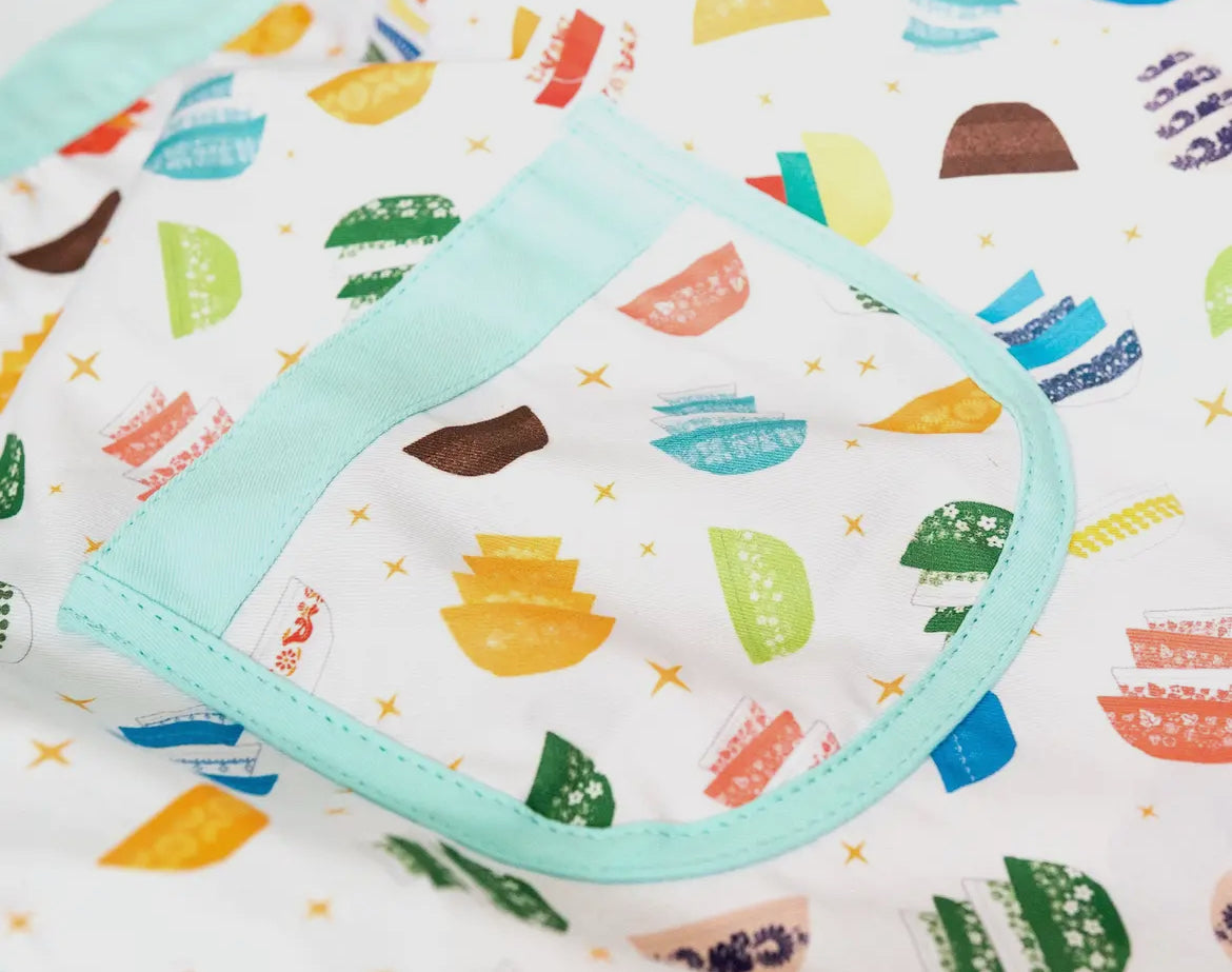 Pyrex-Inspired Cotton Apron — Retro Kitchen Charm