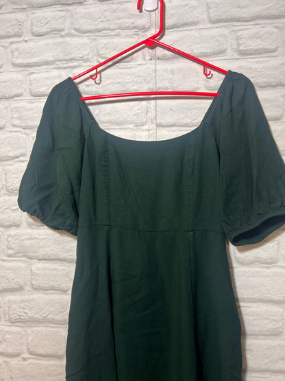Size S Old Navy Green Smocked Back Midi Dress