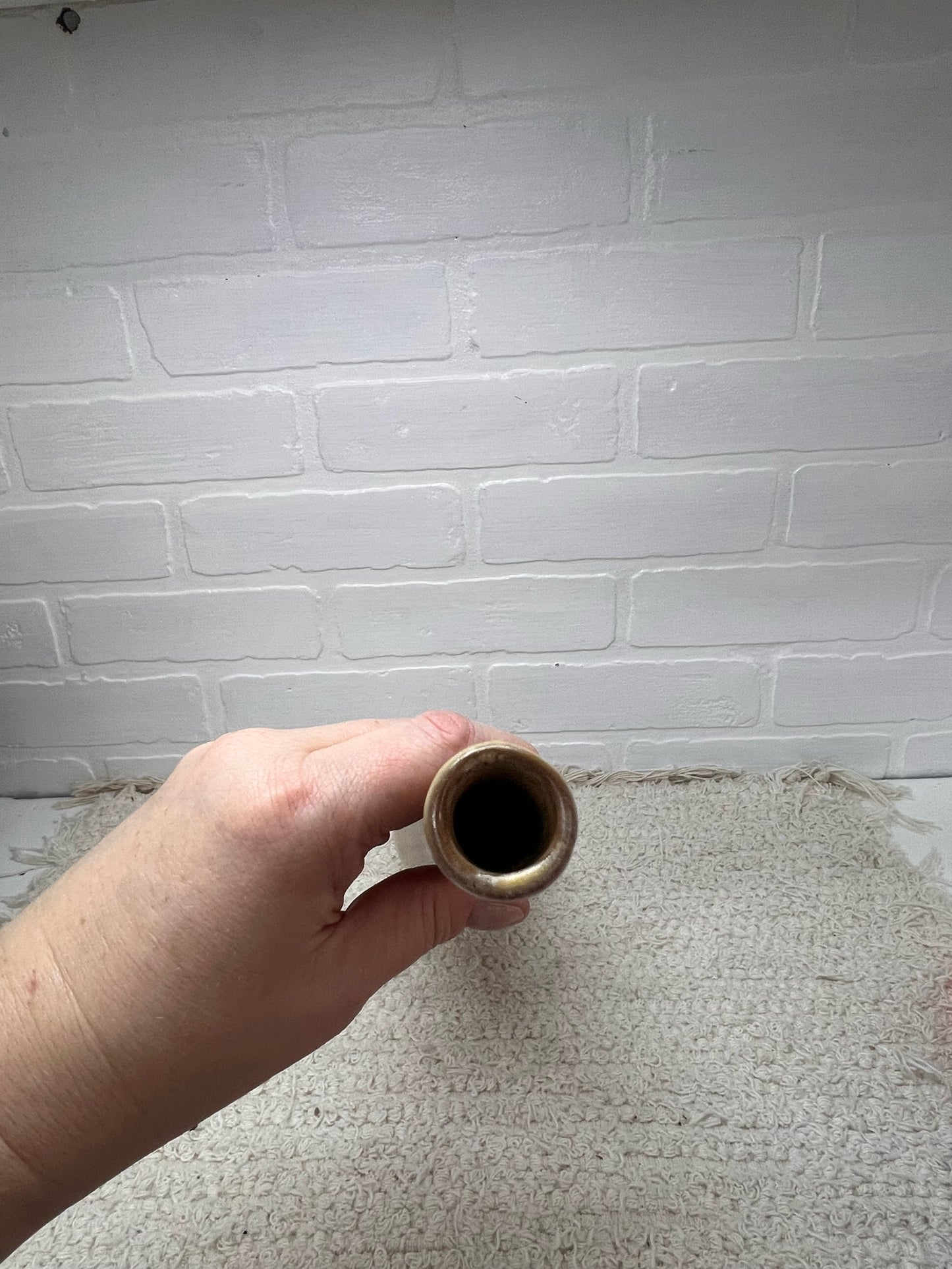 Frankoma MCM Wine Bottle Vase 17" Tall