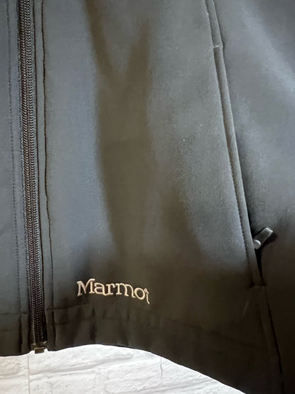 Size L Marmot Furlong Softshell Black Hooded Jacket