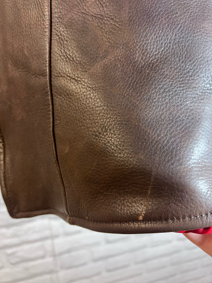 Uber Owatonna Minnesota Dark Brown Vintage Leather Jacket