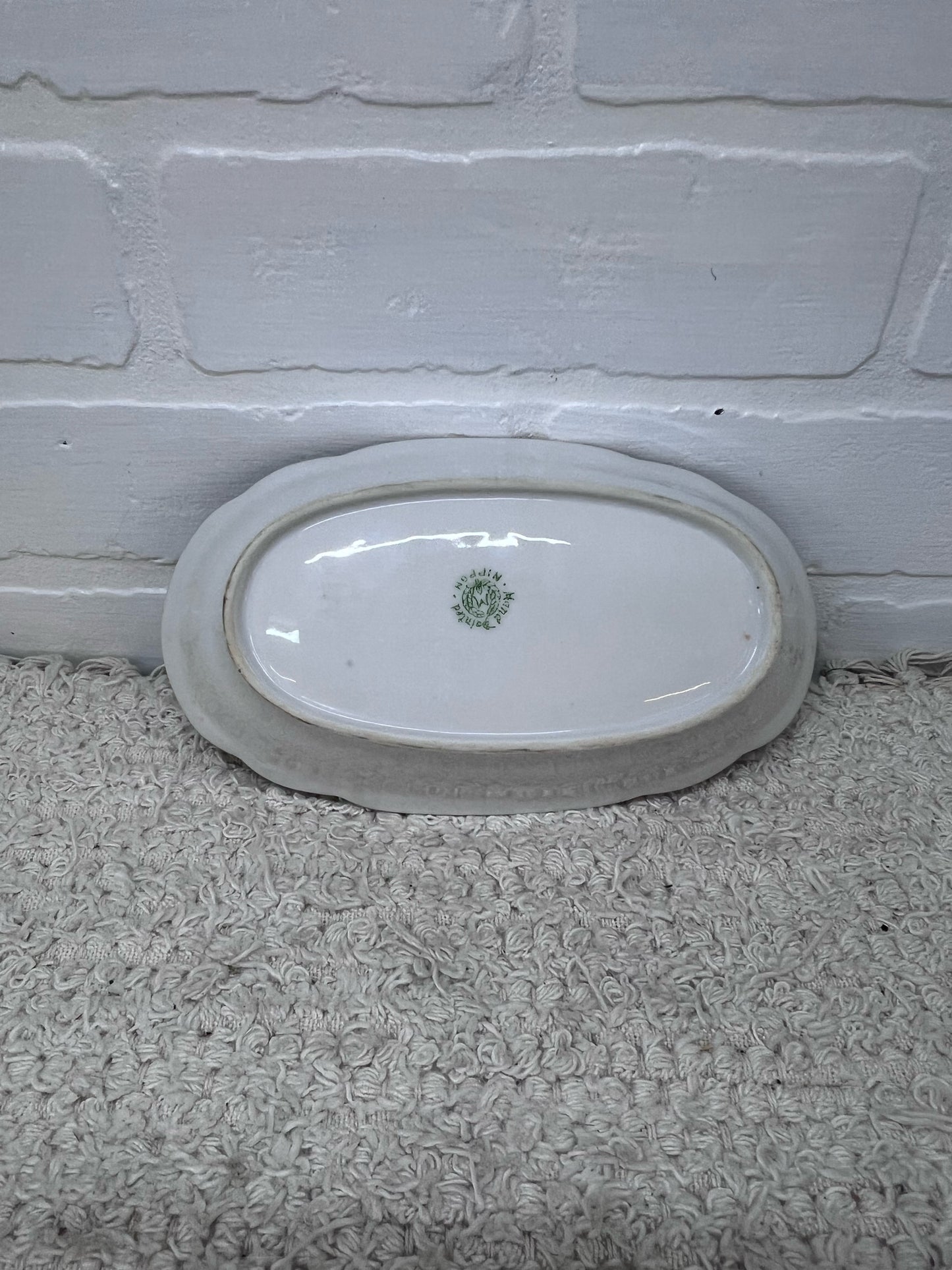 Vintage Nippon China Hand Painted Rose Floral Dish