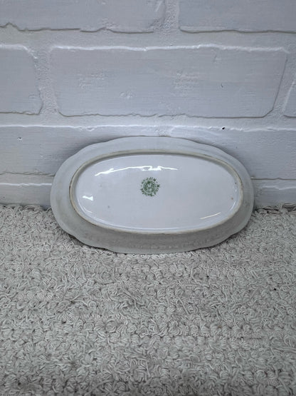 Vintage Nippon China Hand Painted Rose Floral Dish