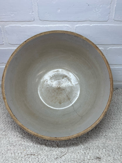 Vintage Stoneware Mixing Bowl - Unmarked & As Is