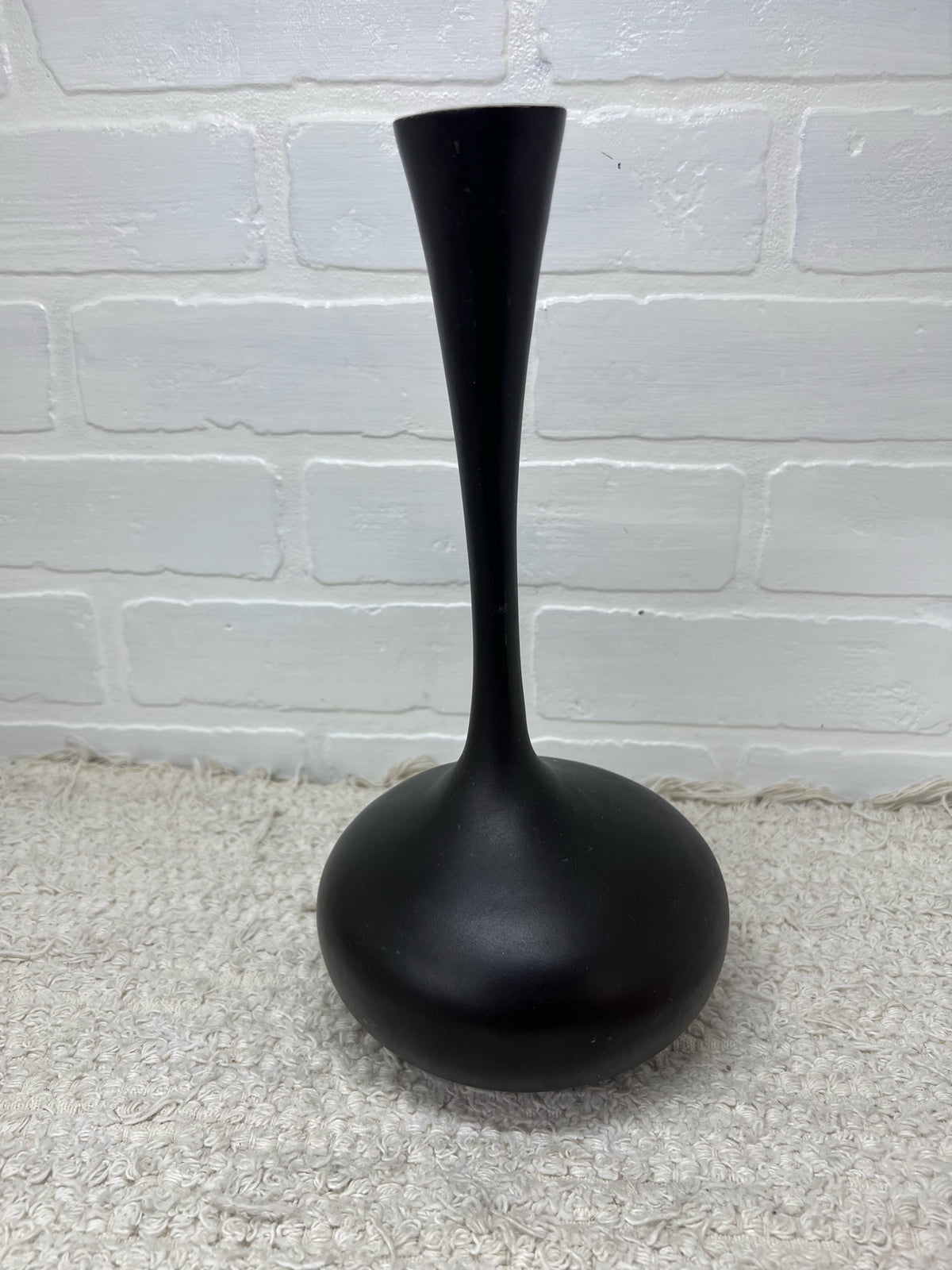 West Elm Black Metal Vase