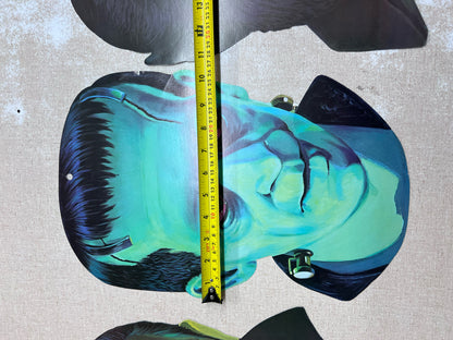 Vintage Universal Movie Monster Dracula, Frankenstein & Wolf Man 1960's Portrait