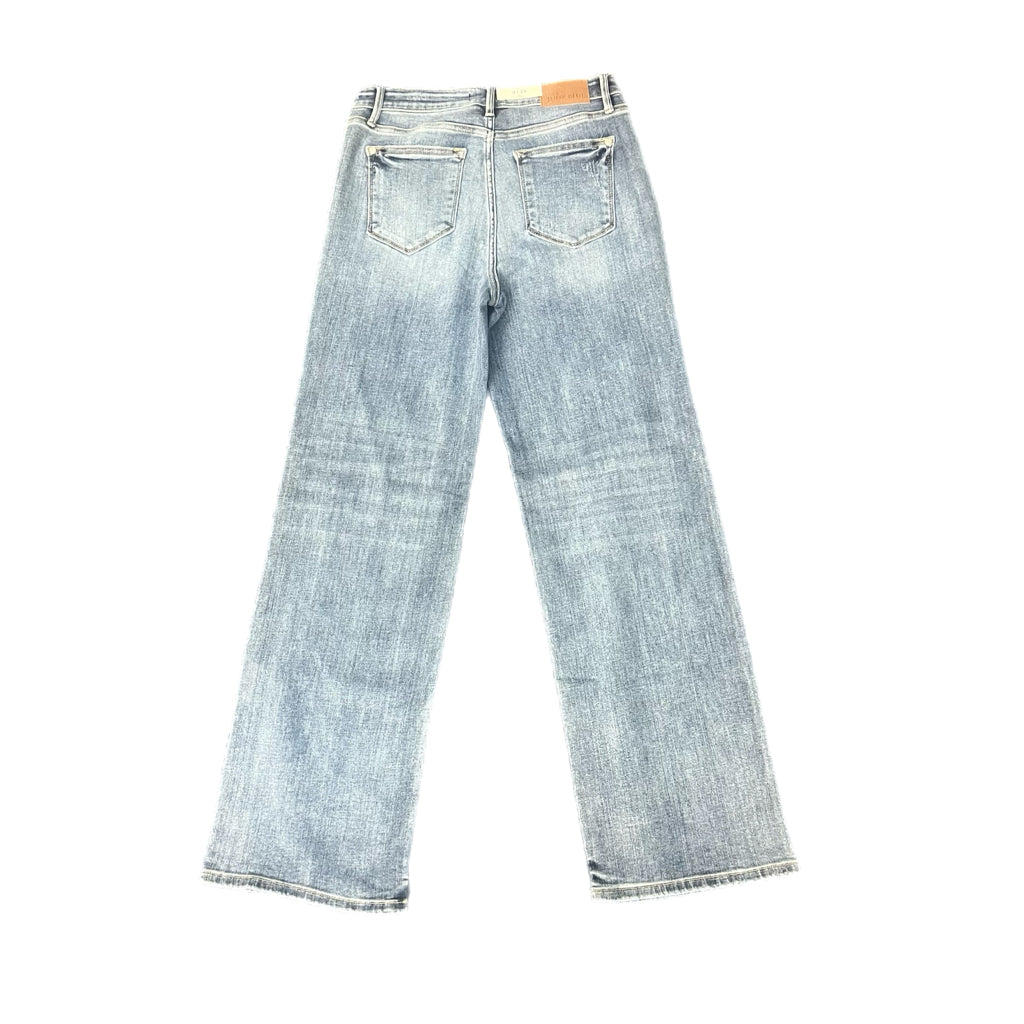 Judy Blue Mid-Rise Vintage Wash Wide Leg Jeans