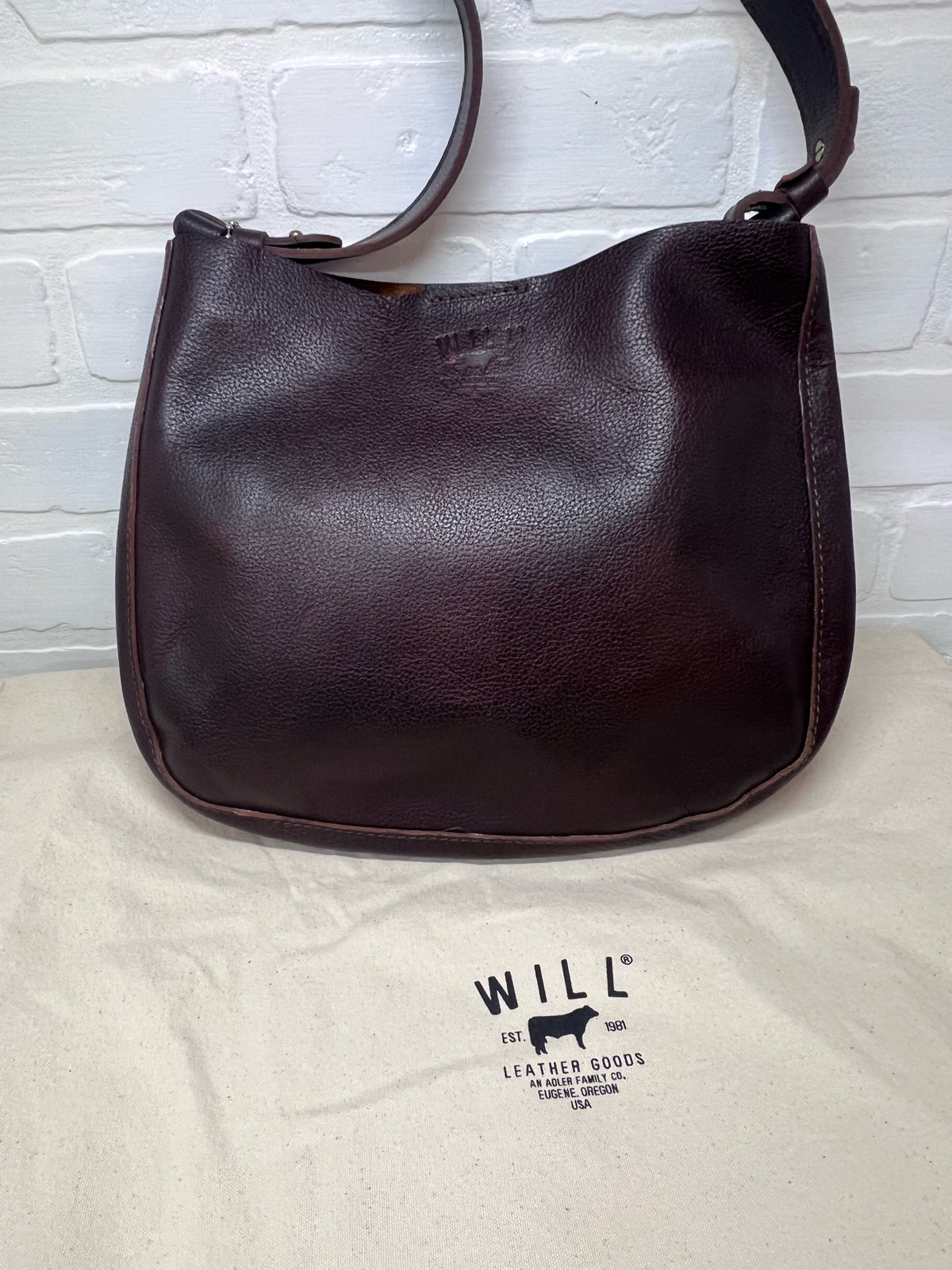 WILL Leather Goods Pebbled Leather Shoulder Bag