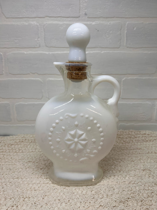 Jim Beam 1950's Milk Glass Decanter