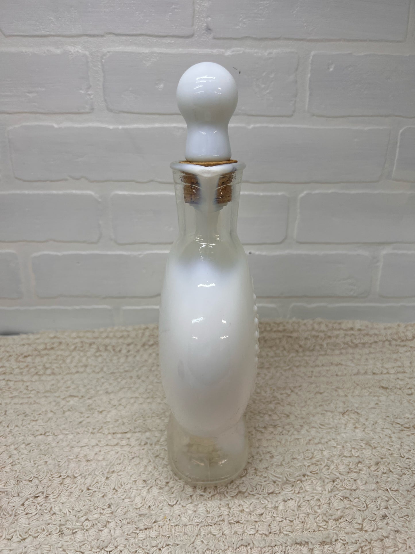 Jim Beam 1950's Milk Glass Decanter