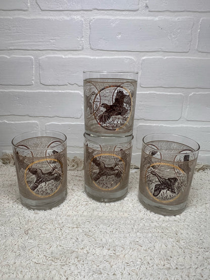 Libbey Glass Set New in Box - Game Birds 14oz Tumblers