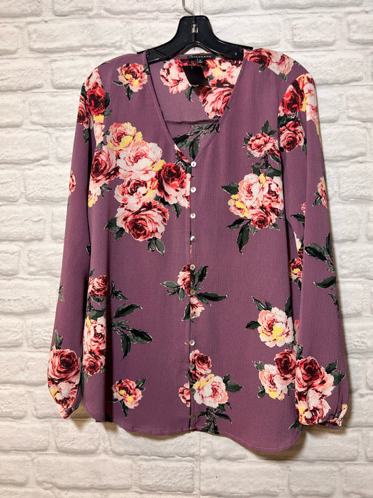 Size M Staccato Mauve Floral Blouse