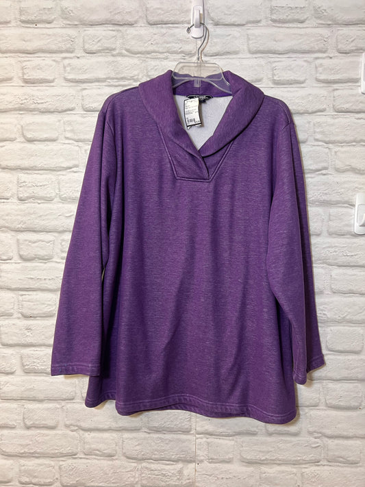Size 1X Land's End Purple Tunic Style Top