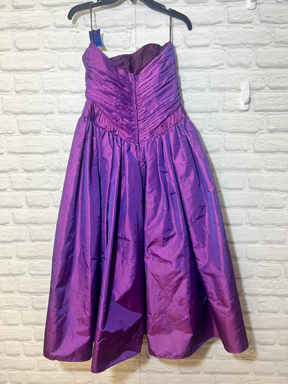 Victor Costa 80's strapless purple prom dress