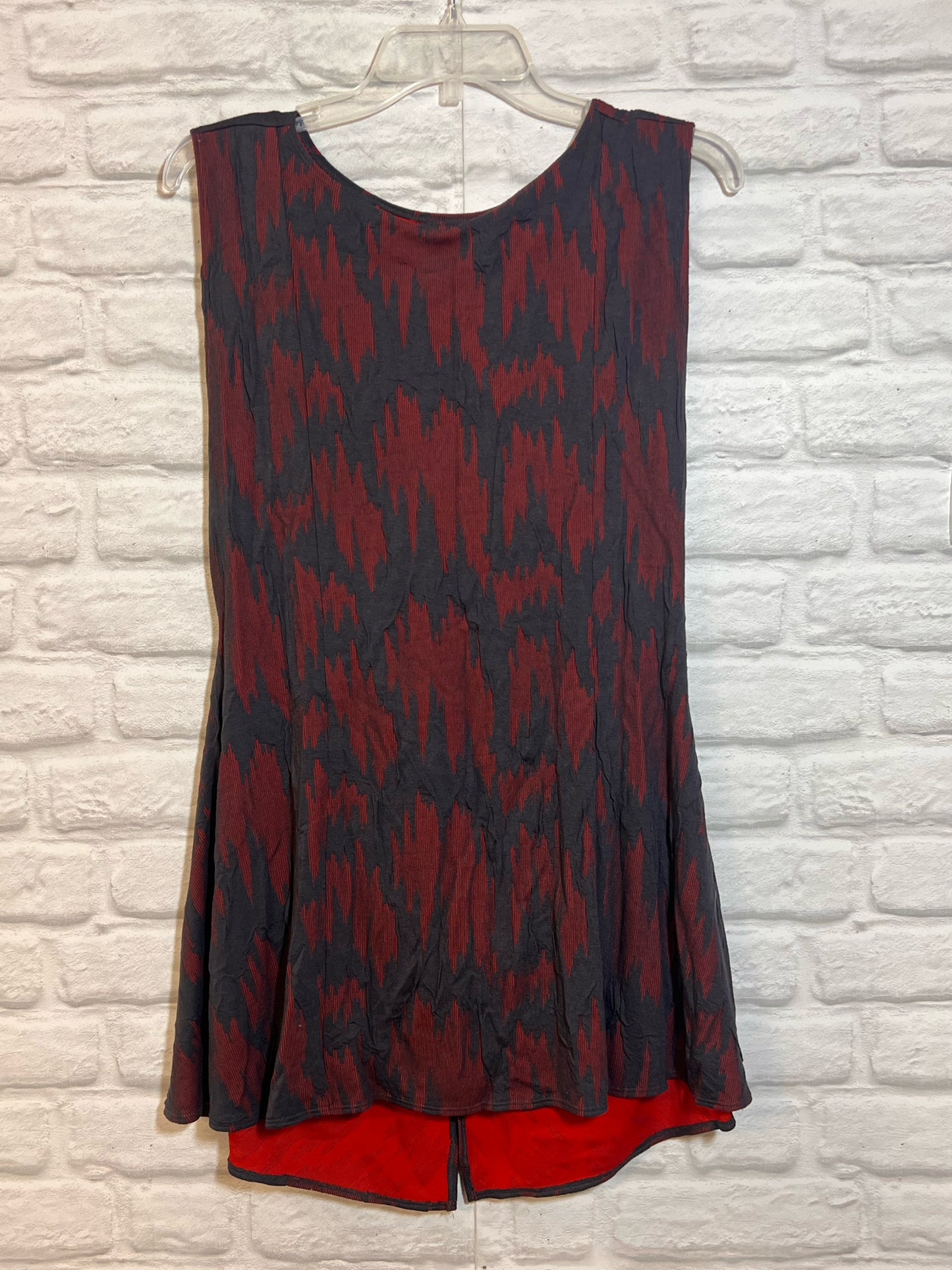 Size S Spirit House Asymetrical Tunic Dress in Black & Red